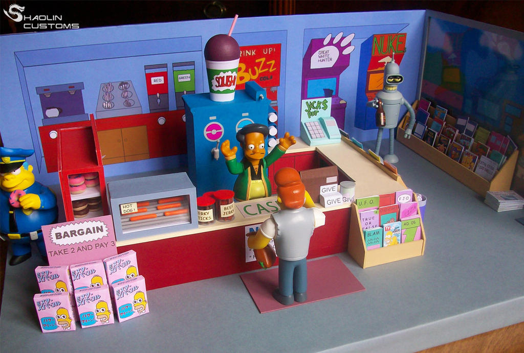 The Simpsons Kwik-E-Mart custom diorama