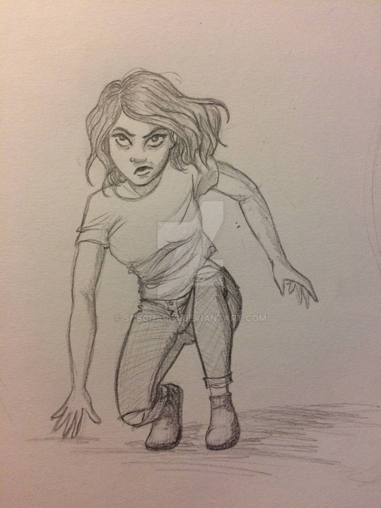Girl in ripped jeans by snscharf3 on DeviantArt