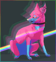 Pink pixsel dog