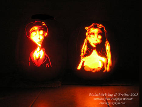 Corpse Bride Pumpkin Carvings