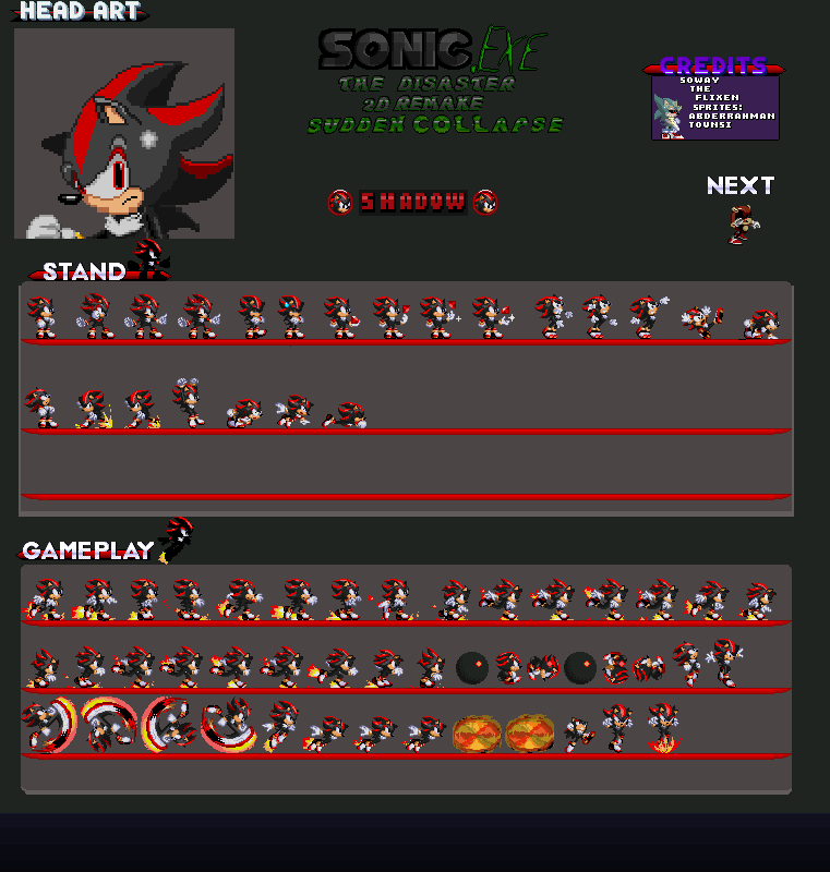Shadow Collapsing Shadow From Sudden Collapse Sprite Sheet V1 by swapsonic on DeviantArt
