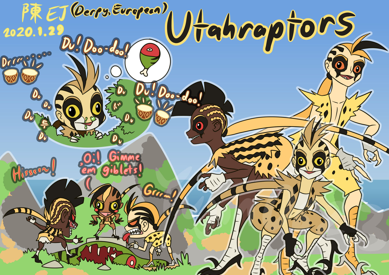 WWD Gijinka Derpy European Utahraptors By Yujin0623 On DeviantArt wwd-gijinka-derpy-european-utahraptors-by-yujin0623-on-deviantart