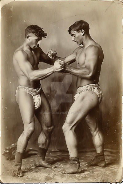 A36. Vintage Indian Wrestlers