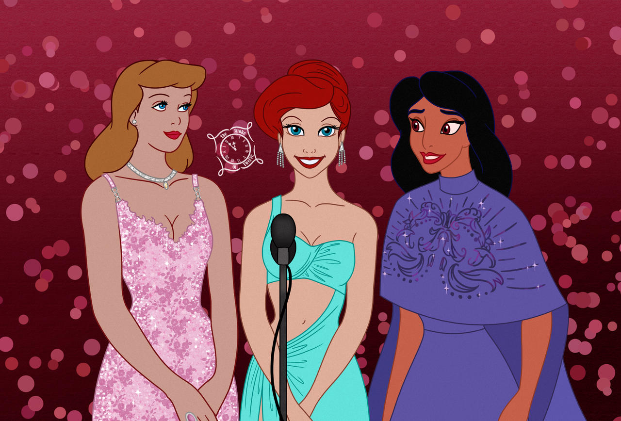 Oscar Night With Cinderella Ariel And Jasmine By Thestrokeoftwelve On Deviantart