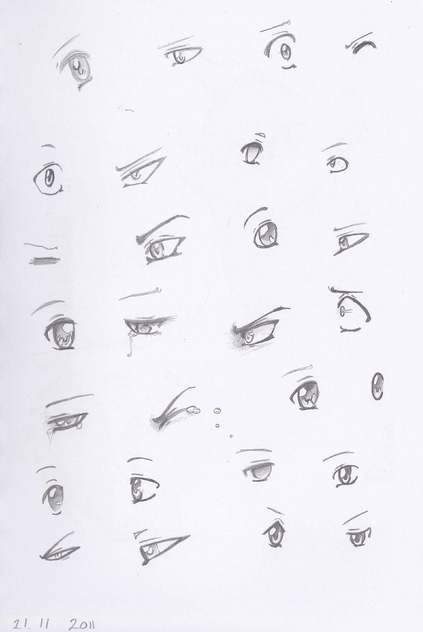 manga eyes: male vs female by markcrilley on DeviantArt