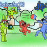 Jip and Ciy playing a balls