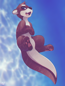 under-water-otter