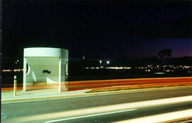 Canberra Bus Stop at Night