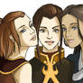 Suki, Azula and Katara