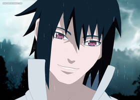 Sasuke Uchiha under the storm