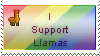 I Support Llamas Stamp