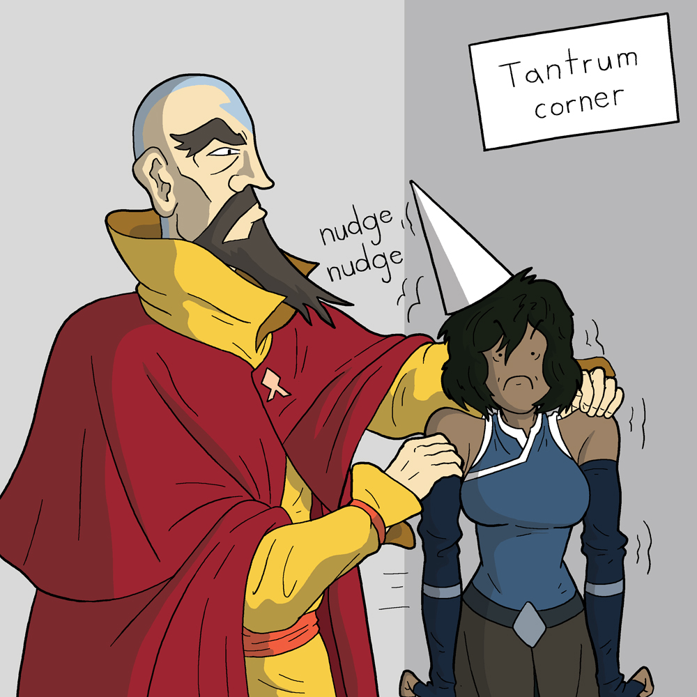 Korra's timeout corner.