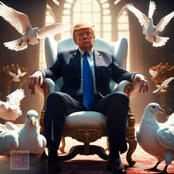 Donald trump free of war crimes doves of peace