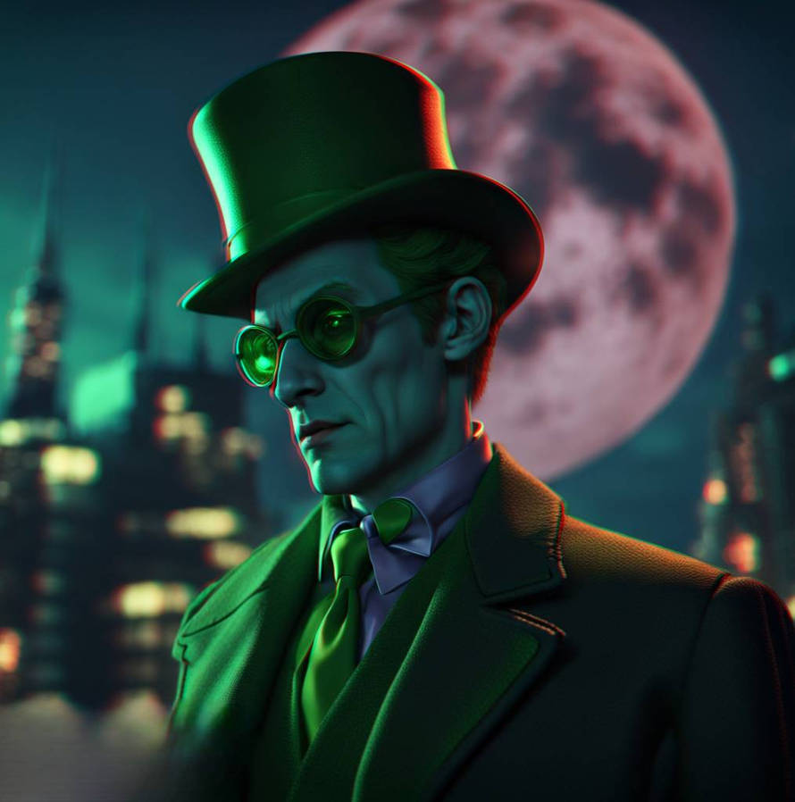 The riddler Gotham city scape 3D anaglyph by necroslyph on DeviantArt