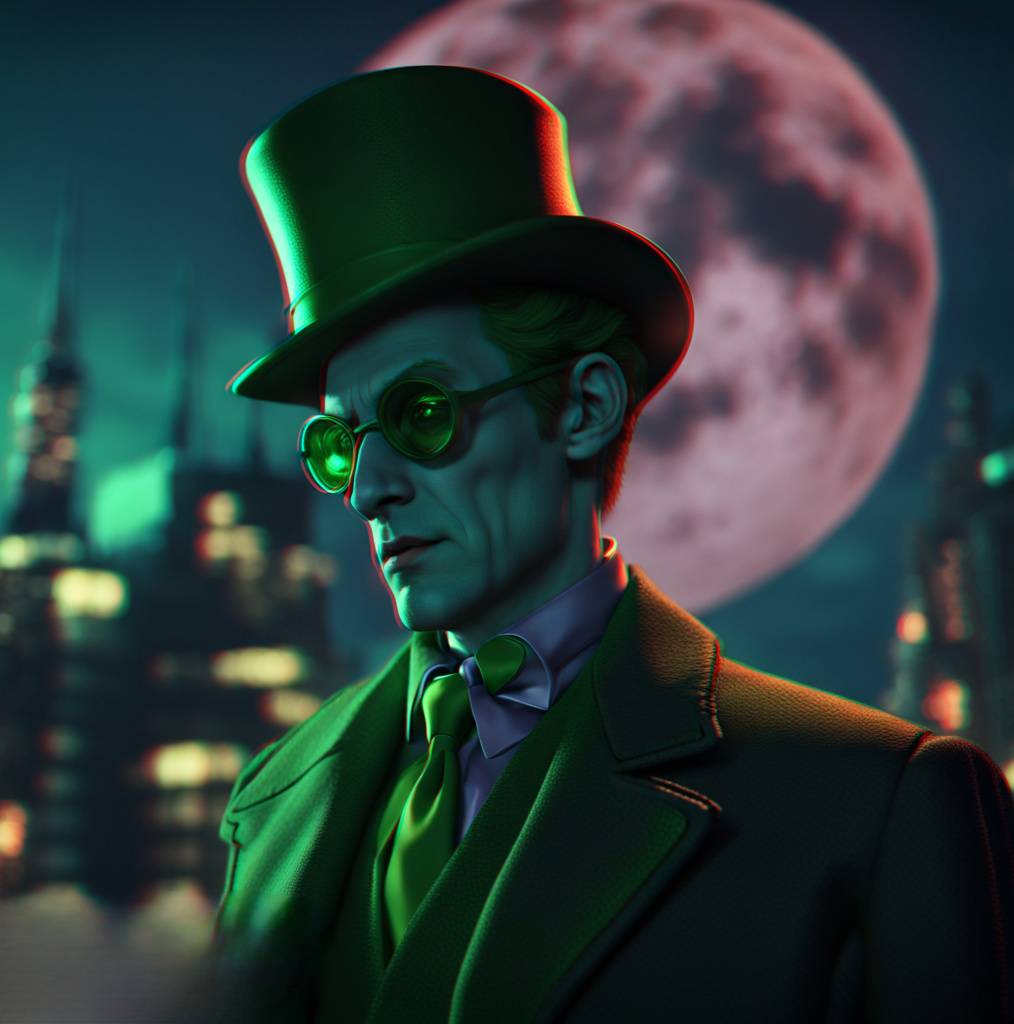 The riddler Gotham city scape 3D anaglyph by necroslyph on DeviantArt