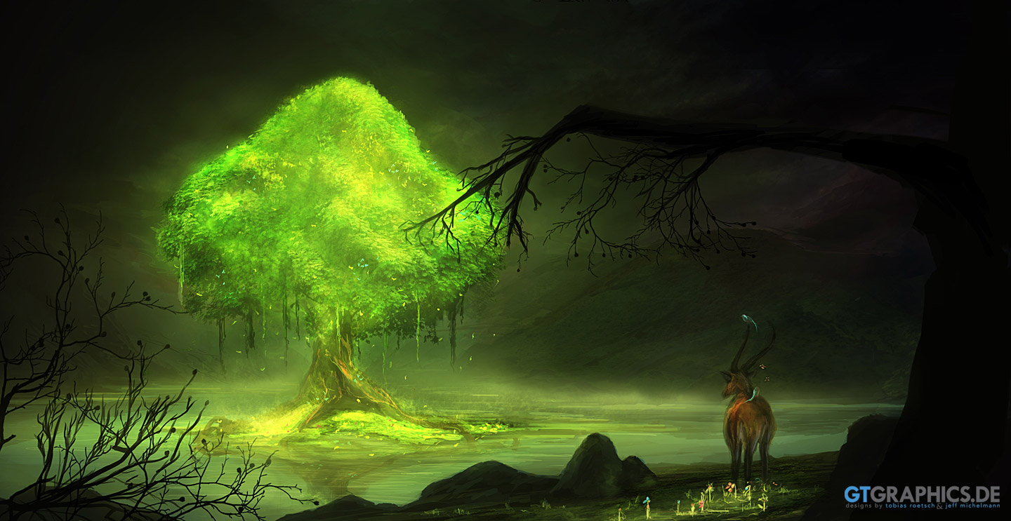 Glowing tree by gucken on DeviantArt