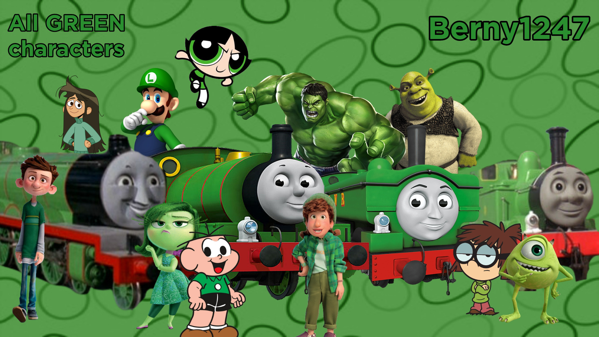 All of the Green characters by bnyn1247arts on DeviantArt