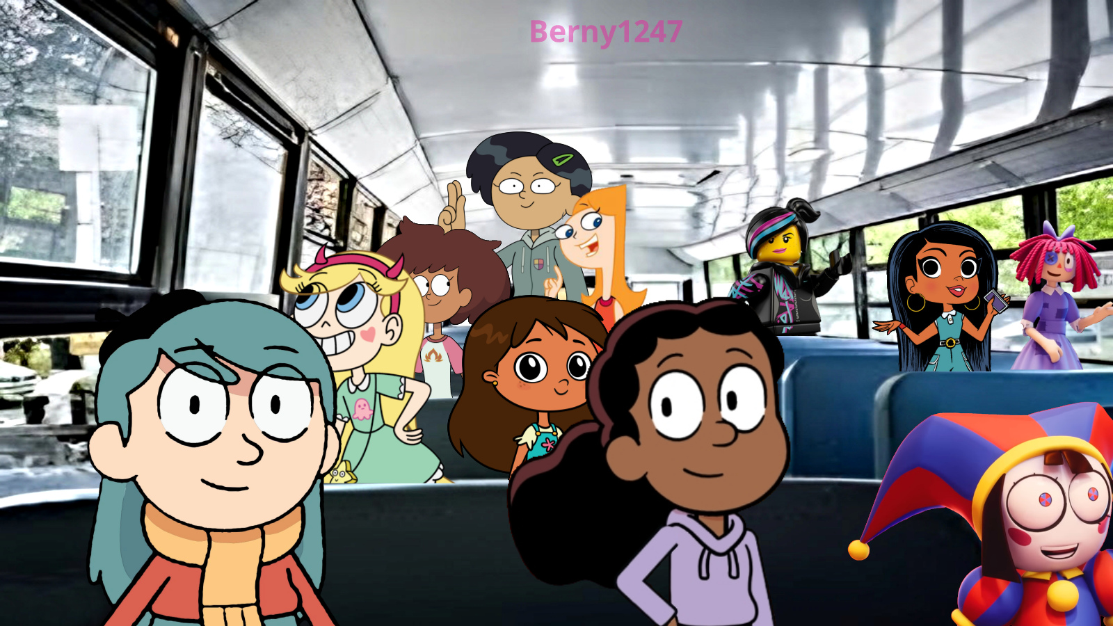 Female characters Bus ride by bnyn1247arts on DeviantArt