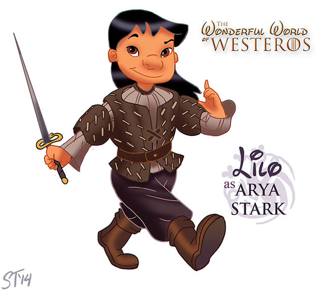 Lilo as Arya Stark