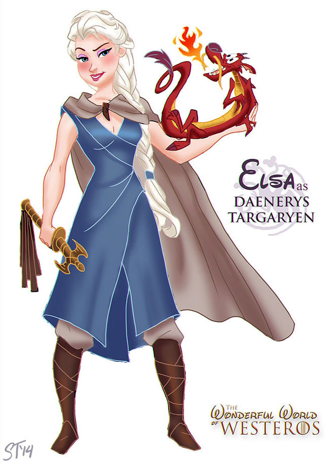 Elsa as Daenerys Targaryen