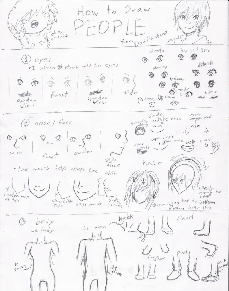 People Drawing Methods How to Draw people :tutorial by davidisabeast on DeviantArt