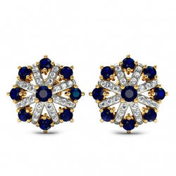 Ravishing Blue Sapphire Studs