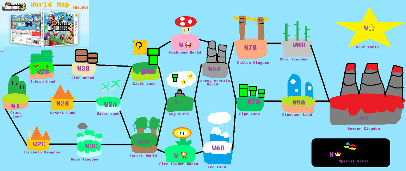 New Super Mario Bros 3 World Map PROJECT by UltimateGamer45 on