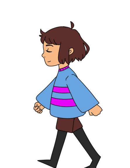frisk walk cycle by Aki-ji on DeviantArt