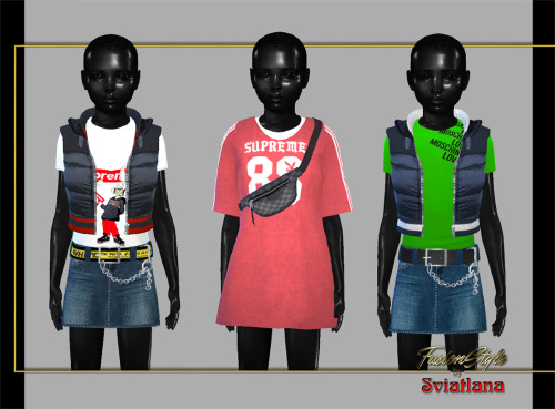 Denim skirt Child by FusionStyleSims4 on DeviantArt