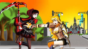 Yang and Ruby Sparring