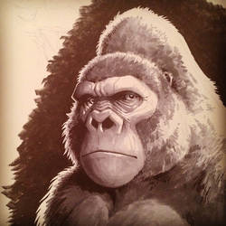 INKtober Day 5: Gorilla
