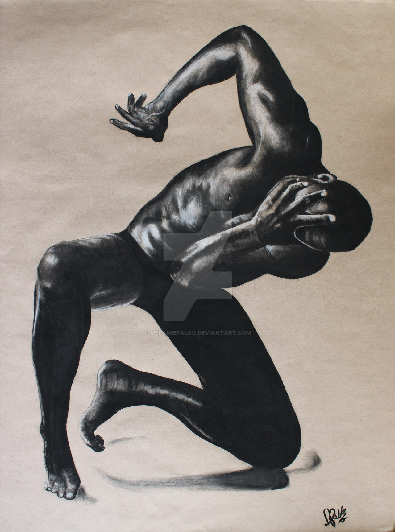 Portrait of Man with Light and Shadow