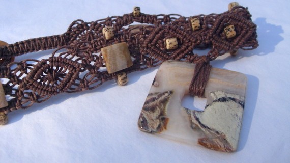 stone goddess hemp necklace by HempLady4u