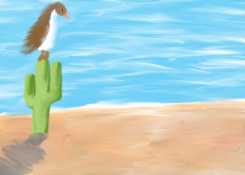 The desert... with a bird