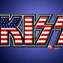 KISS logo American Flag