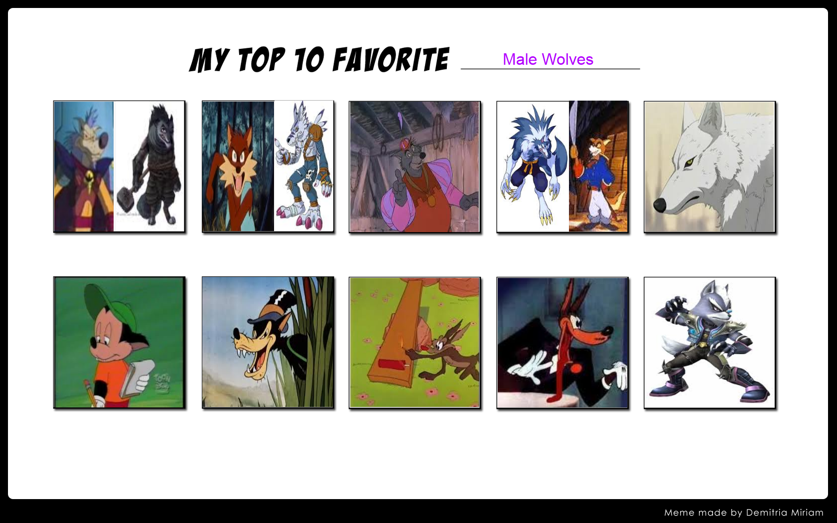 Top 10 Favorite Male Wolves by Julayla-64 on DeviantArt