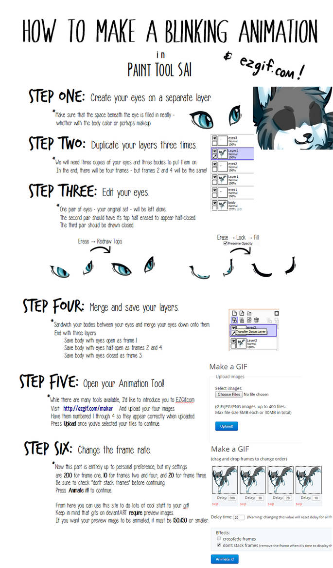 SAI Tutorial - How To Make a Blinking Animation by Kyttias on DeviantArt