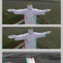 3D anaglyph Christ the King Statue in Swiebodzin