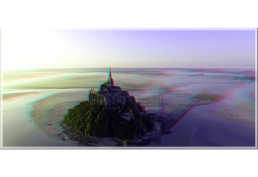 3D anaglyph Mont-Saint-Michel 3 by gogu1234