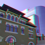 3D anaglyph Bucharest architecture 102