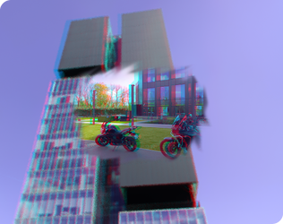 3D anaglyph Vehicles in Bucharest 6