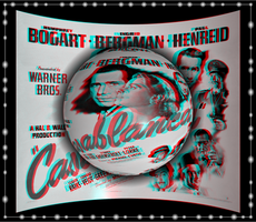3D anaglyph Casablanca poster effect