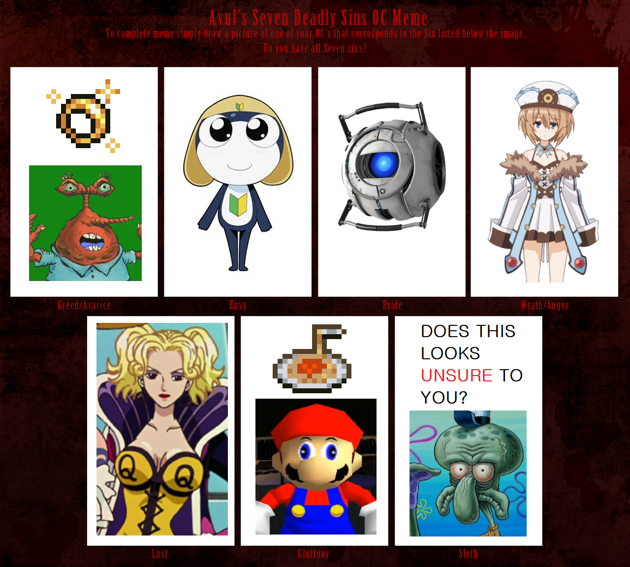 My Seven Deadly Sins Meme By Ckddn24 On Deviantart My Seven Deadly Sins Meme By Ckddn24 On Deviantart