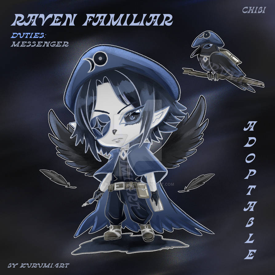 Chibi Raver Raven Familiar_Chibi Adoptable by Kurumi587864 on DeviantArt