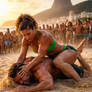 BRAZILIAN MIXED WRESTLING IN THE BEACH
