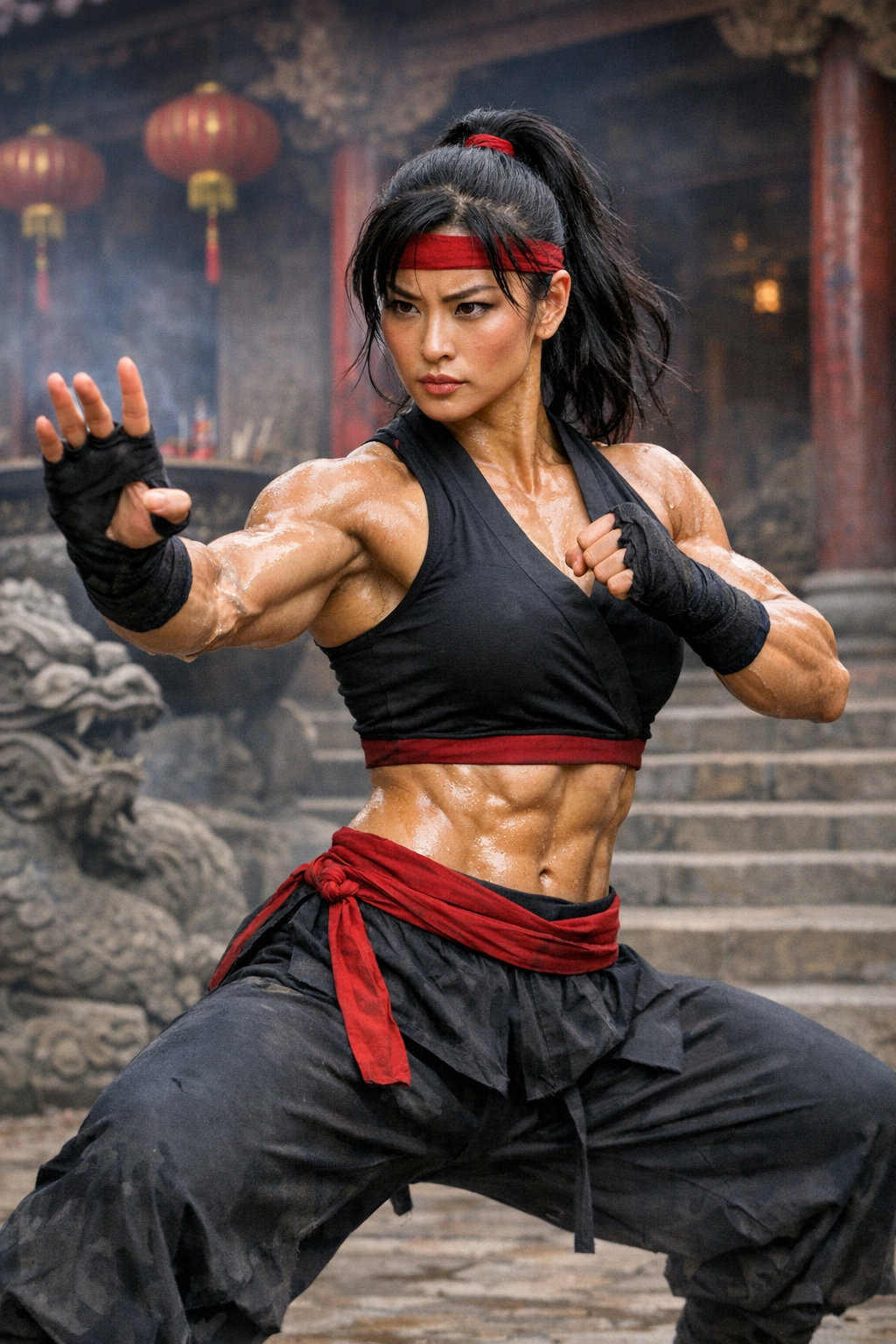 MUSCLED KUNG FU WOMAN