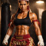 MUSCLED MUAY THAI FEMALE FIGHTER