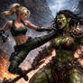 SONYA BLADE VS SAVAGE ORCESS