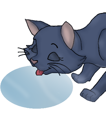 Bluestar drinking from a pond