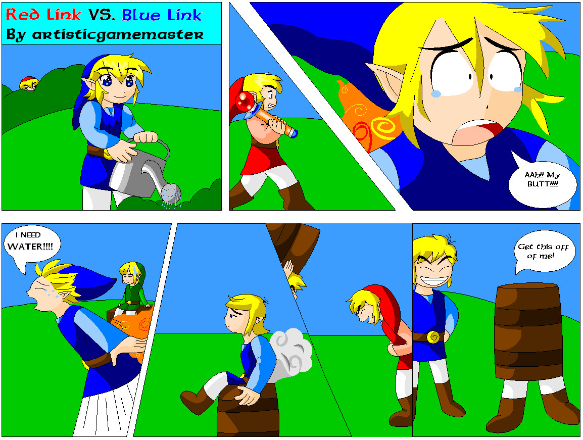 Red Link VS Blue Link by artisticgamemaster on DeviantArt